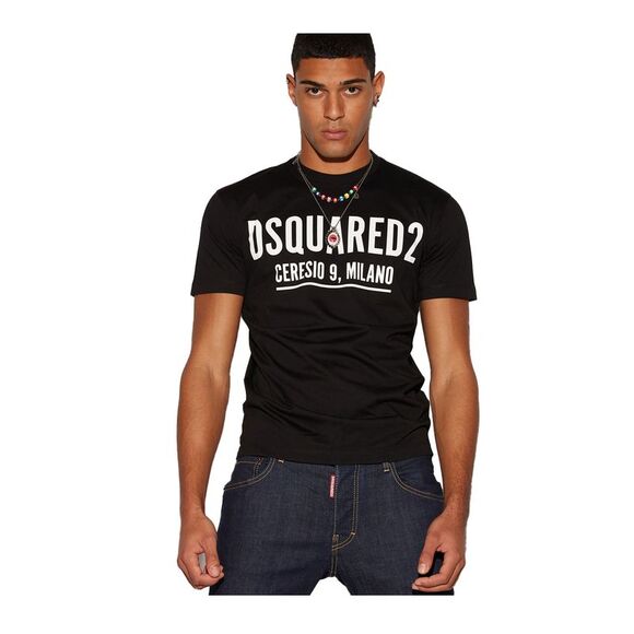 Dsquared2 Men's Black Ceresio 9 Cool Crew Neck T-Shirt S71GD1058